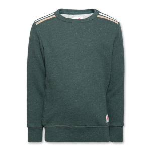 C-neck sweater tape shoulder Green natural