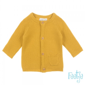 Vest gebreid - Hello Sunshine Geel