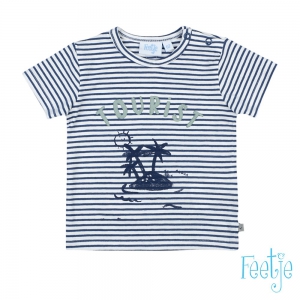 T-shirt streep-Smile & Wave Marine