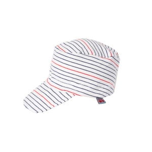 Summer Cap Stripes Marine Wit