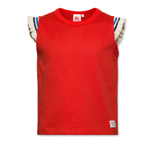 Jacquard t-shirt c-neck red