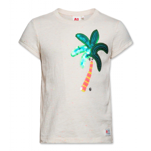 T-shirt c-neck palm natural