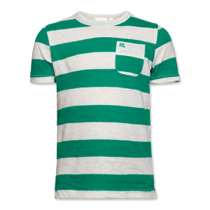 T-shirt c-neck striped green