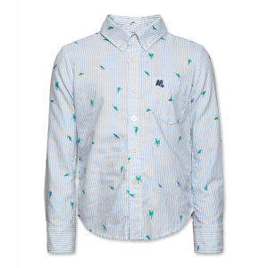Parrots button down shirt blue