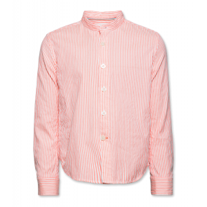 Fluo striped mao shirt fluo orange