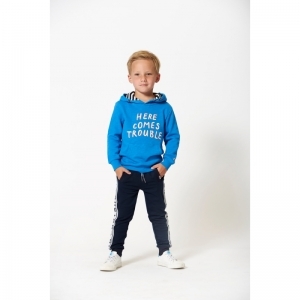 hoody trouble-playground blauw