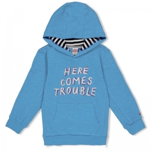 hoody trouble-playground blauw