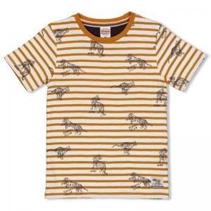 t-shirt streep-happy camper okergeel