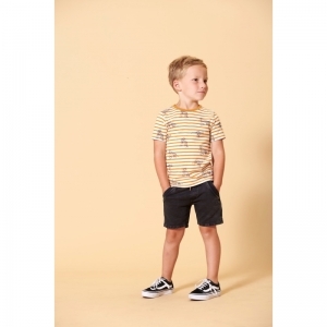 t-shirt streep-happy camper okergeel
