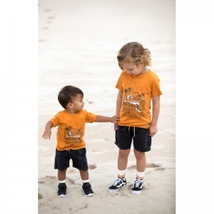 t-shirt-happy camper okergeel