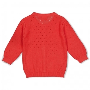 vestje gebreid-cherry sweetnes rood