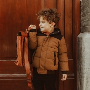 Orlando-bomber leather brown