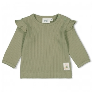 longsleeve-bloom with love groen