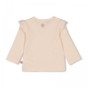 longsleeve ruches - wild flowe offwhite