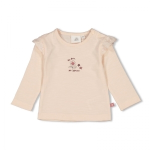 longsleeve ruches - wild flowe offwhite