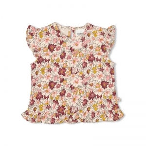 t-shirt - wild flowers roze
