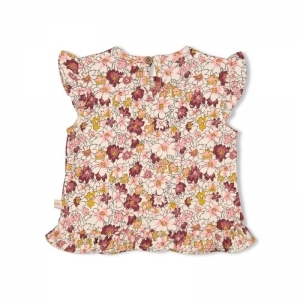 t-shirt - wild flowers roze