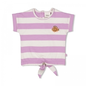 t-shirt streep - splash violet