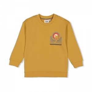 sweater - checkmate geel