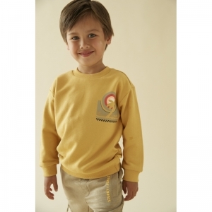 sweater - checkmate geel