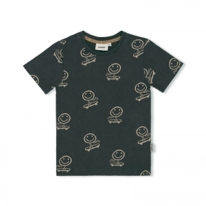 t-shirt - checkmate antraciet
