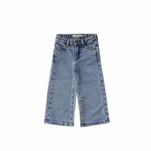 Wide leg glitter jeans sky blue