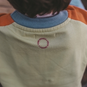 Dropped shoulder sweater multicolor
