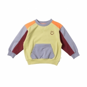 Dropped shoulder sweater multicolor