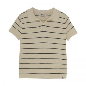 knitted polo sandshell 