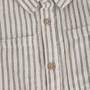 shirt small stripe sandshell
