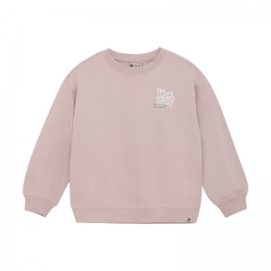 sweater oversized backprint pale mauve