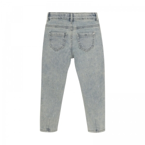 mom fit jeans light denim blu