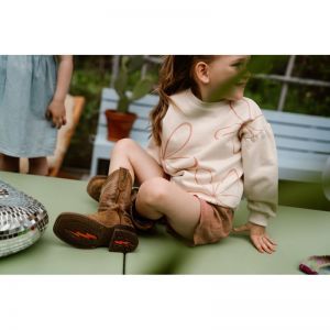 oversized sweater flower sandshell
