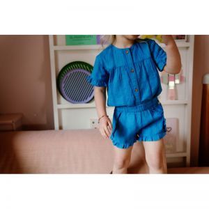 shorts structured dusty royal blu