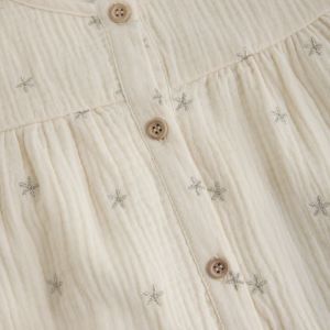 ruffle shirt allover print sandshell 