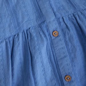 ruffle shirt dusty royal blu