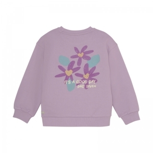 sweater flower backprint dusty lilac