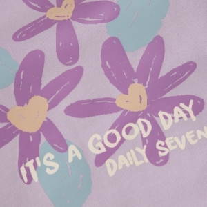 sweater flower backprint dusty lilac