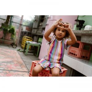 t-shirt terry stripe cherry purple