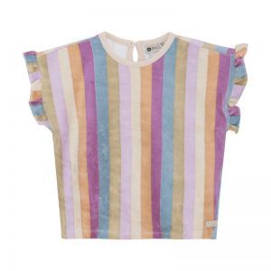 t-shirt terry stripe cherry purple