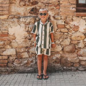 Loose shirt salted stories bronze green