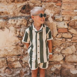 Loose shirt salted stories bronze green