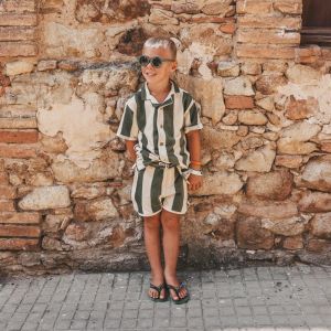 Loose shirt salted stories bronze green