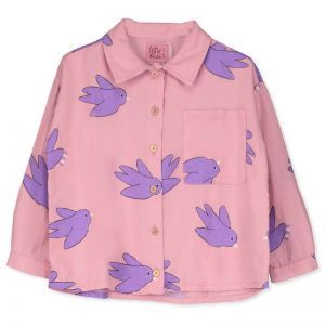 flowing birds fucsia