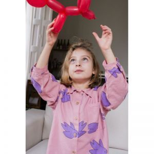 flowing birds fucsia