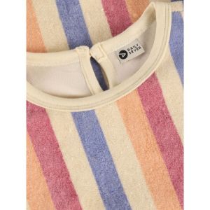 t-shirt terry striped heather rose