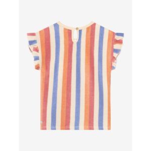 t-shirt terry striped heather rose