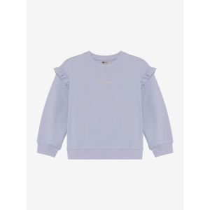 Sweater ruffle sleeve icelandic blue