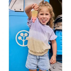 T-shirt dip dye icelandic blue