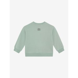 oversized sweater print green milieu